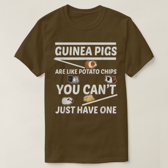 FUNNY GUINEA GRISAR ÄR SOM POTATO CHIP Pets Anim T Shirt (Design framsida)