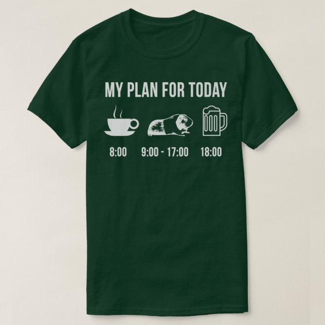 Funny Guinea Pig Animal Zookeeper Wildlife My Plan T Shirt (Design framsida)