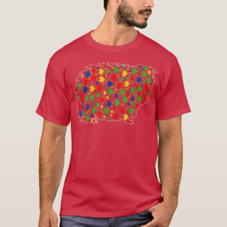 Funny Guinea Pig Animals Puzzle Pieces Autism Awar T Shirt
