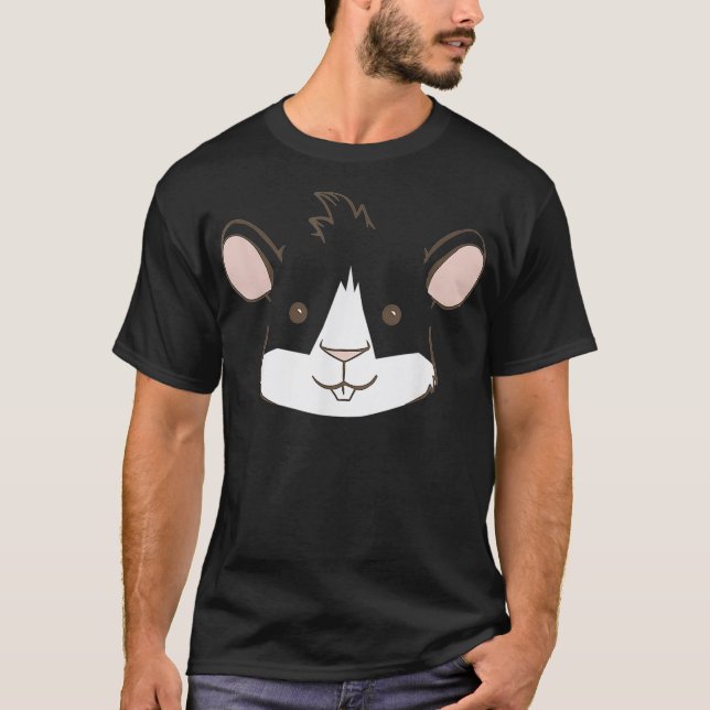 Funny Guinea Pig Face Furry Potato  T Shirt (Framsida)