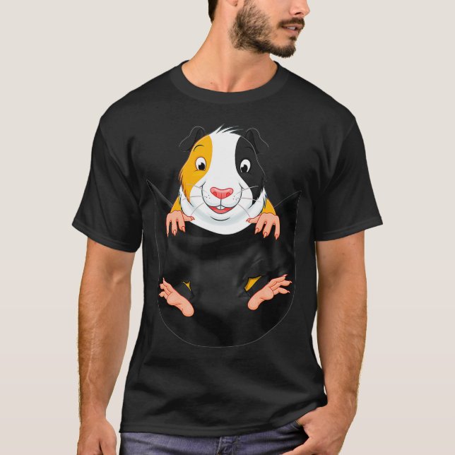 Funny Guinea Pig in Your Pocket  (2) T Shirt (Framsida)