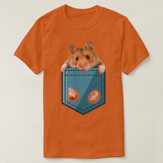 Funny Guinea Pig in Your Pocket  T Shirt (Design framsida)