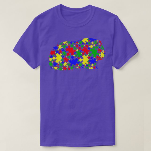 Funny Guinea pig Puzzle Animals Lover Autism Aware T Shirt (Design framsida)