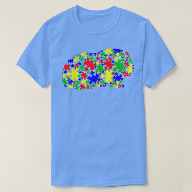 Funny Guinea Pig Puzzle Animals Lover Autism Aware T Shirt (Design framsida)