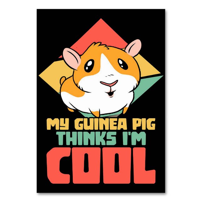 Funny Guinea Pig Rodent Perfect Gift Ideas Bordsnummer (Framsidan)