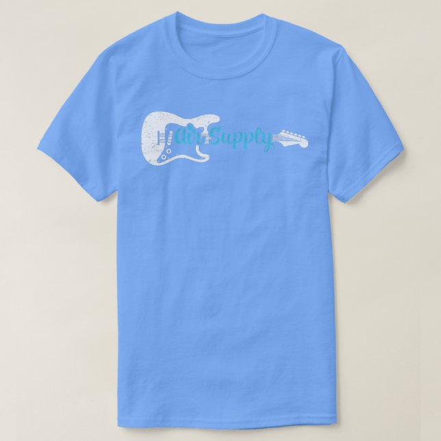 Funny Guitar Älskare Luft förråd T Shirt (Design framsida)