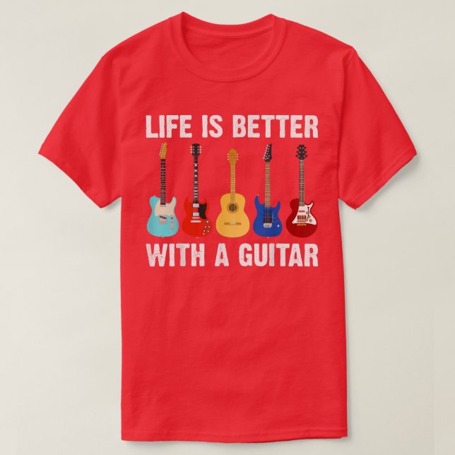 Funny Guitar Art Manar Women Guitar Älskare Player T Shirt (Design framsida)