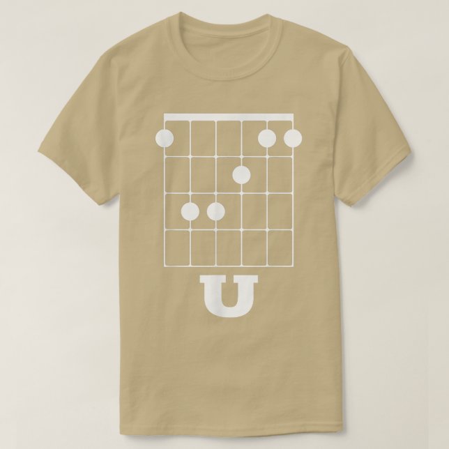 Funny Guitar F Chord U 837 T Shirt (Design framsida)