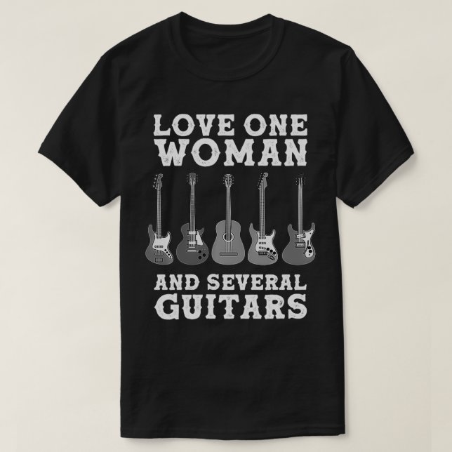 Funny Guitar Novelty Gift For Guitarists Men Fathe T Shirt (Design framsida)