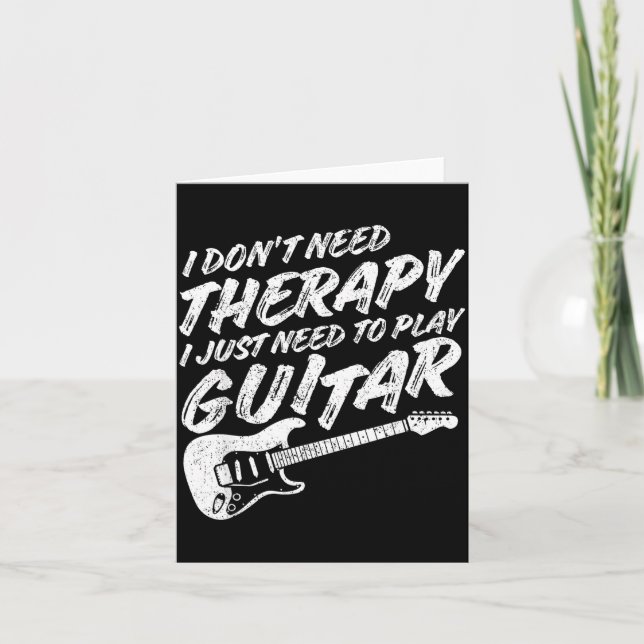 Funny Guitar Player I Just Need To Play Guitar Vin Kort (Framsida)