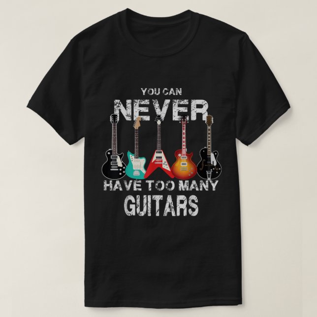 Funny Guitar Player Musician Design T Shirt (Design framsida)