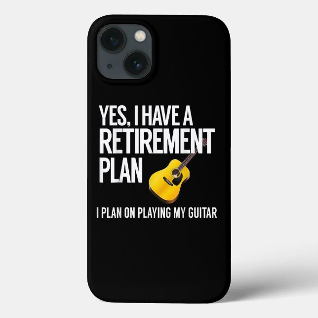 Funny Guitar Player Pension Gift (Baksida)