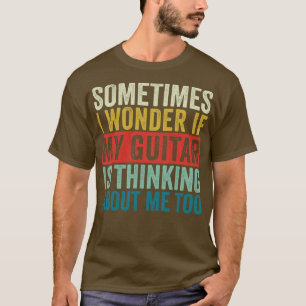 Funny Guitar Retro Guitarist Jazz Guitar Acoustic T Shirt