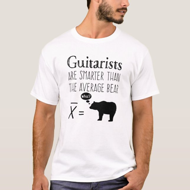 Funny Guitar T-shirt - genomsnittlig björn (Framsida)