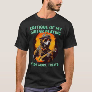 Funny Guitar Tassar i Rockband för Rocker Hund äls T Shirt