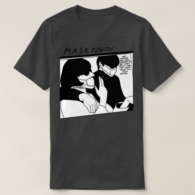 Funny Guitarist 90s Music 2020 Parody Ansikte Mask T Shirt (Design framsida)