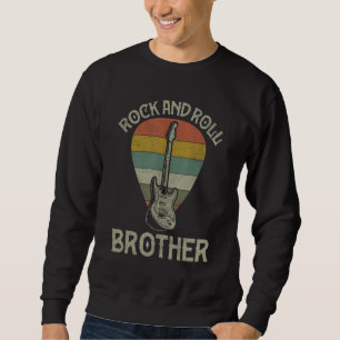 Funny Guitarist Brother Shirts, Syskon Bro Guitar Lång Ärmad Tröja