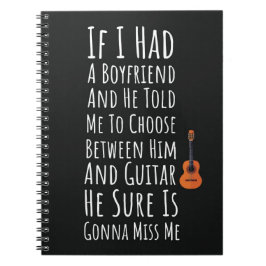 Funny Guitarist Gifts For Women Girl Music Lover Anteckningsbok