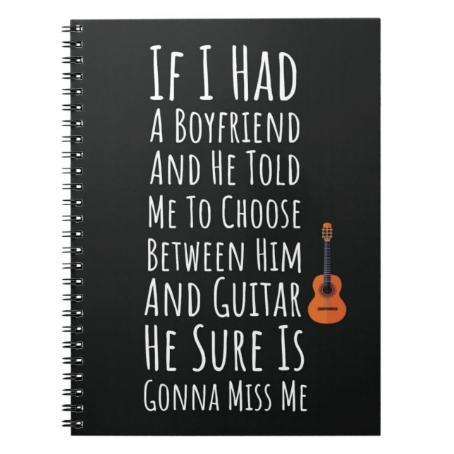 Funny Guitarist Gifts For Women Girl Music Lover Anteckningsbok (Framsidan)