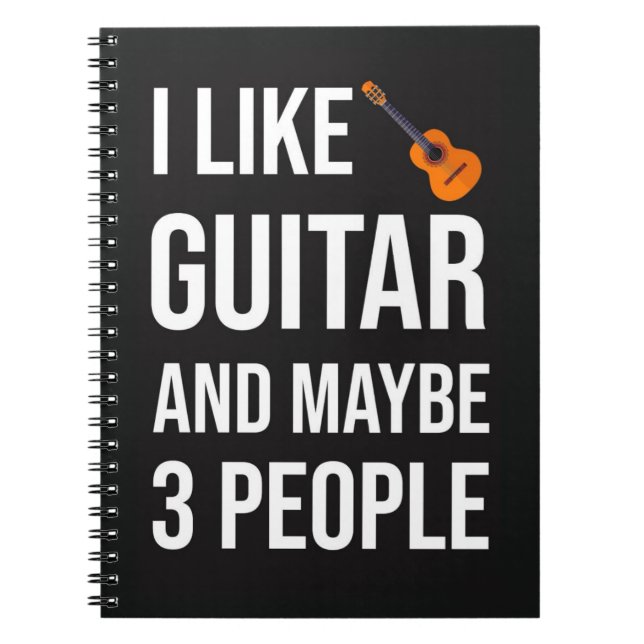 Funny Guitarist Gifts Player Music Lover Guitar Anteckningsbok (Framsidan)