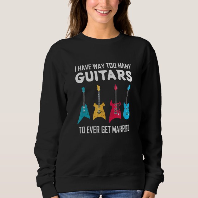 Funny Guitarist Musician Guitar Collection Marital T Shirt (Framsida)