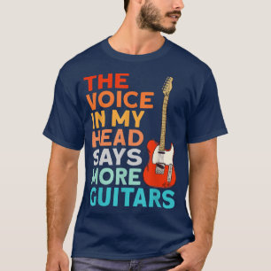 Funny Guitarist Voice i mitt huvud säger mer Gui T Shirt