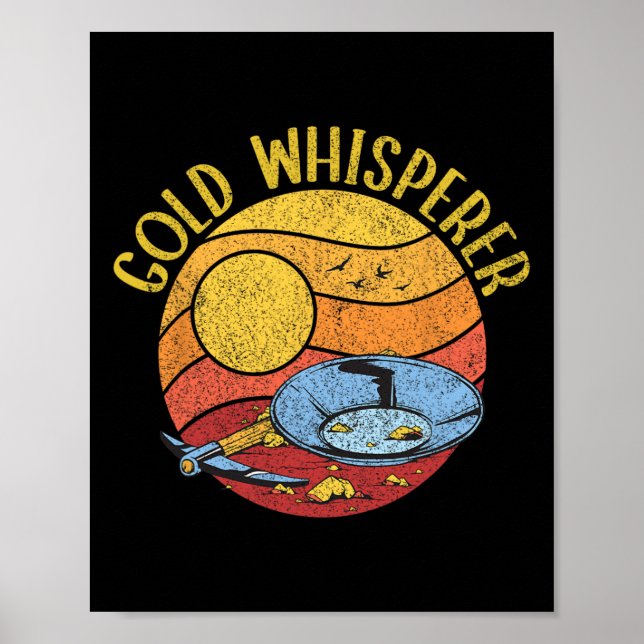 Funny Guld Panning Guld Gräver Treasure Hunting Poster (Framsidan)