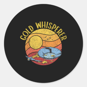Funny Guld Panning Guld Gräver Treasure Hunting Runt Klistermärke