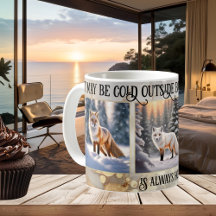 Funny Guld Snö Fox Photo