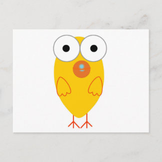 Funny Gult Bird Vykort