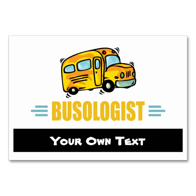 Funny Gult School Buss Driver Humous Bordsnummer (Framsidan)