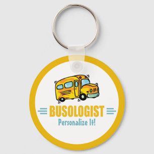 Funny Gult School Buss Driver Humous Nyckelring