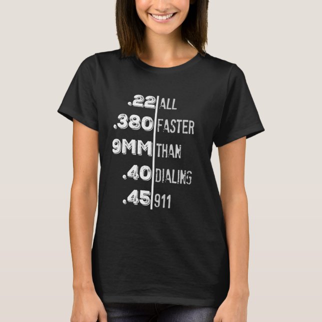 Funny Gun Älskare 2:a ändring Ammo Tshirt utomhus T Shirt (Framsida)