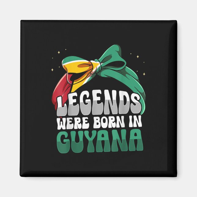 Funny Guyanese Flagga Guyana Magnet (Framsidan)