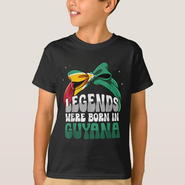 Funny Guyanese Flagga Guyana T Shirt (Framsida)