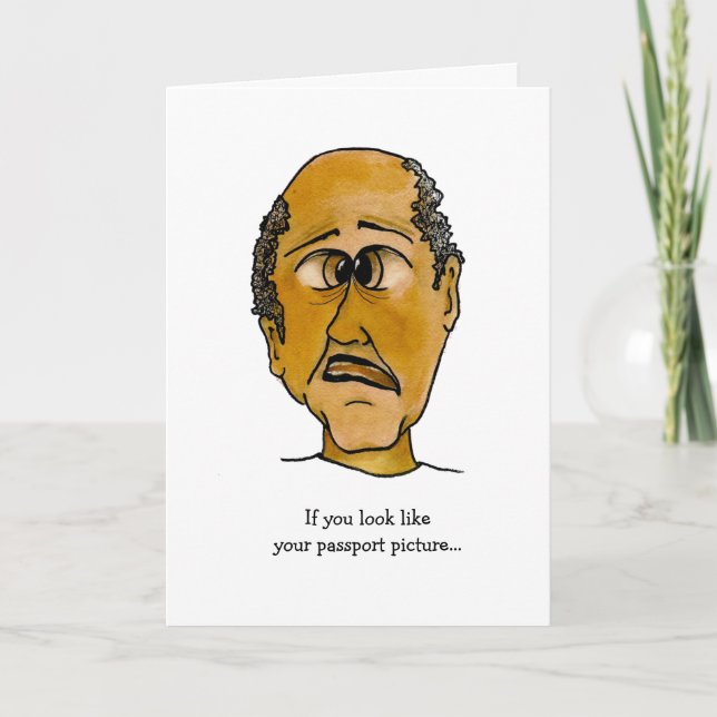 Funny Guy's Passport Bild Kort (Framsida)
