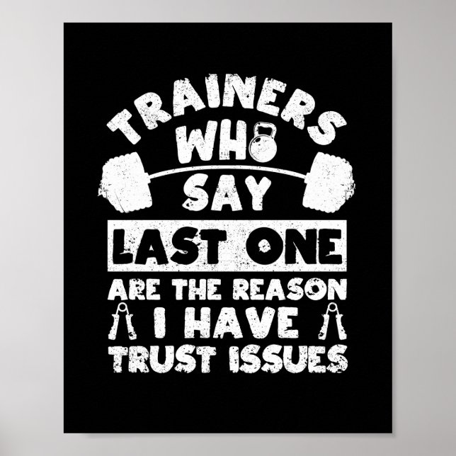 Funny gym älskare-träning poster (Framsidan)