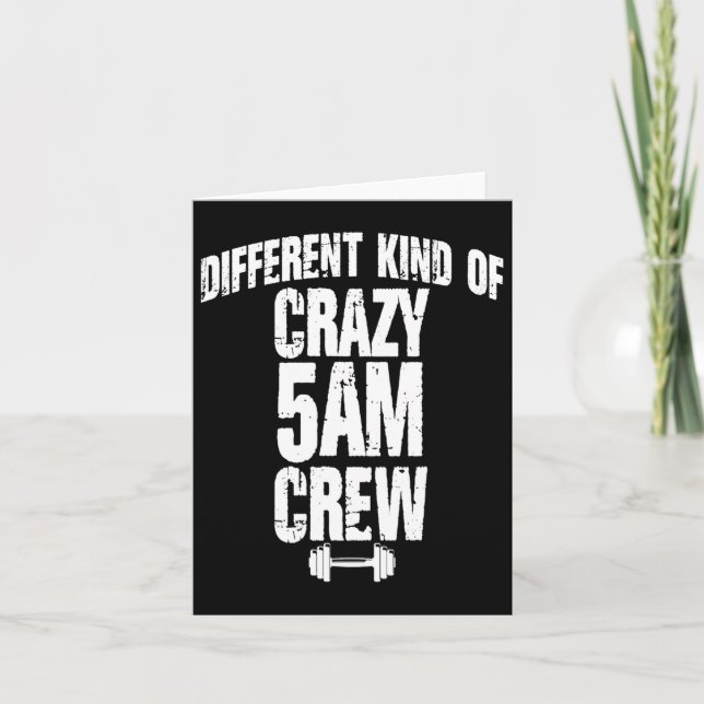 Funny Gym Älskare Workout Squad 5 am Crew Exercise Kort (Framsida)