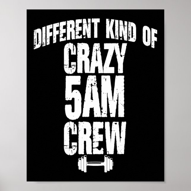 Funny Gym Älskare Workout Squad 5 am Crew Exercise Poster (Framsidan)