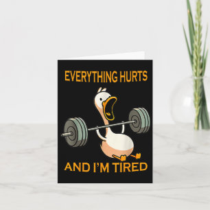 Funny Gym Anka citerar allt som Ontr och Im Tired Kort