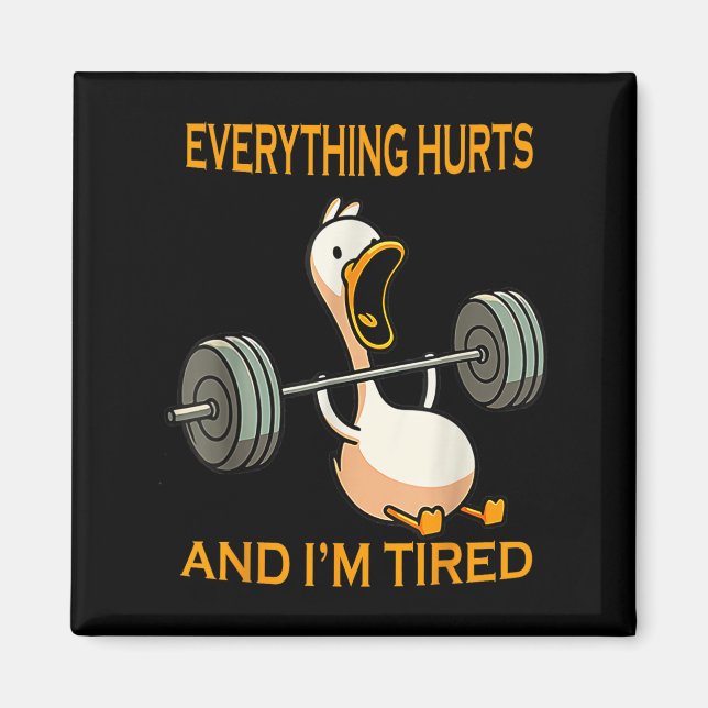 Funny Gym Anka citerar allt som Ontr och Im Tired Magnet (Framsidan)