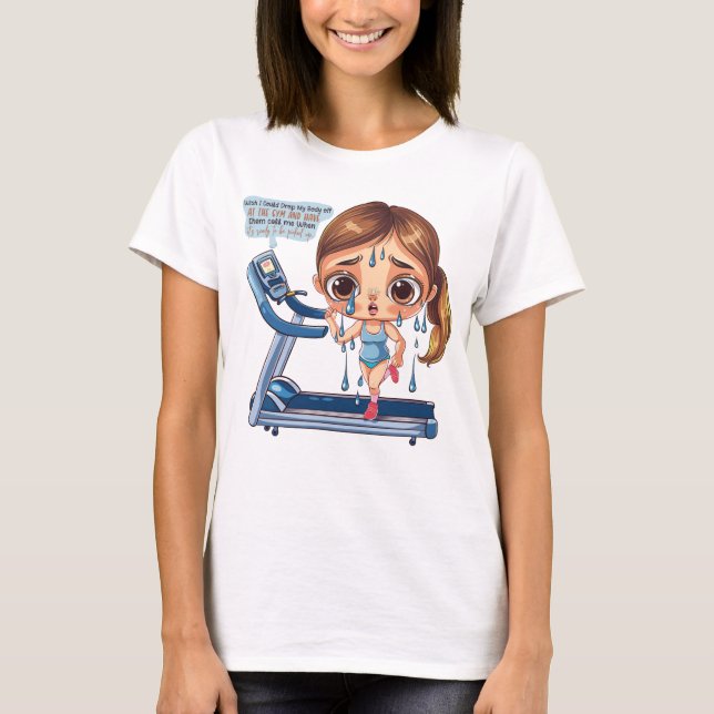 Funny Gym body ord art T Shirt (Framsida)