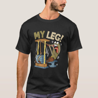 Funny Gym Cartoon | My Leg T‑shirt Design T Shirt