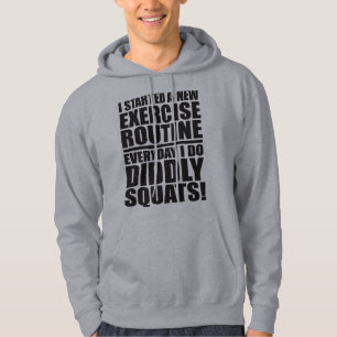 Funny Gym-citat - Didely Squats Hoodie