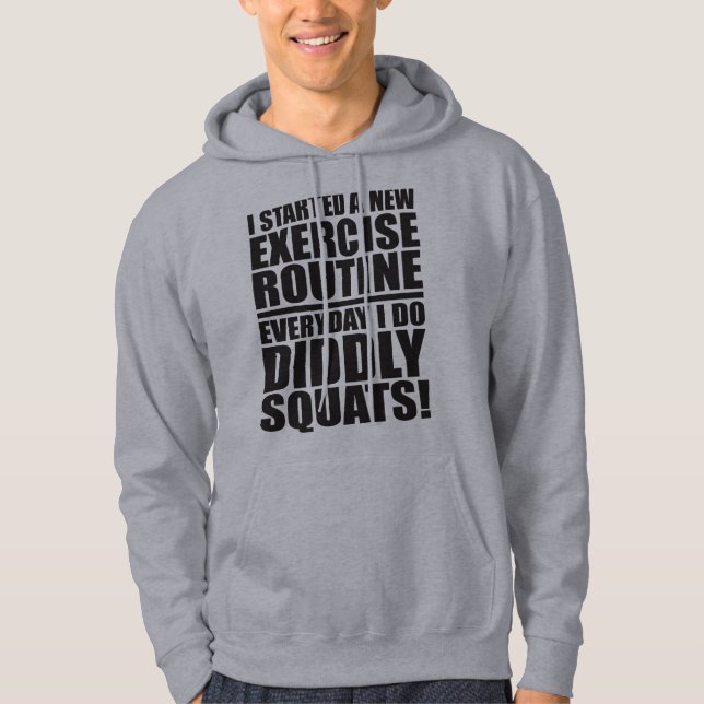 Funny Gym-citat - Didely Squats Hoodie (Framsida)
