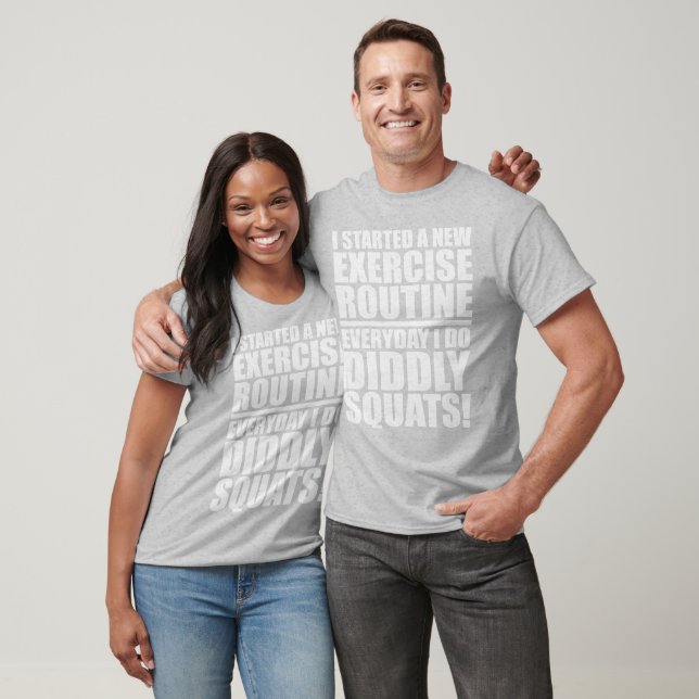 Funny Gym-citat - Didely Squats T-shirt (Unisex)