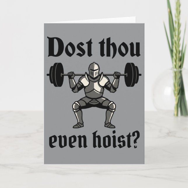 Funny Gym Dost Thou Even Hoist Medieval Kort (Framsida)