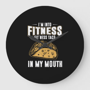 Funny Gym Fitness Taco T-Shirt Stor Klocka