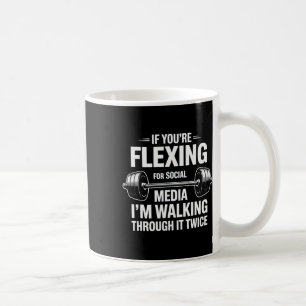 Funny Gym Flexing Workout Bodybuilding 1 Kaffemugg