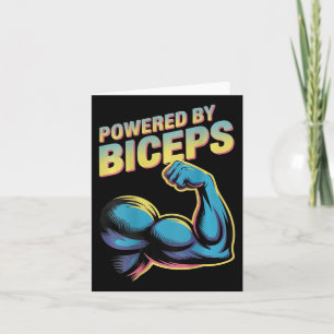 Funny Gym Humor Biceps Gains Powered B Kort